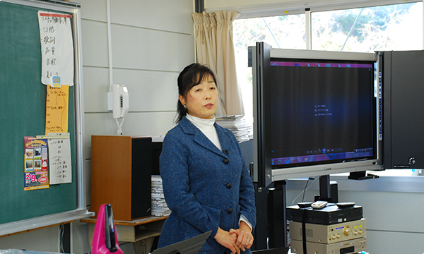 桐生由久子校長先生から、映像とともに震災時の恐ろしい経験を教えてもらいました。