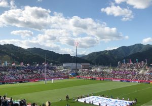 「ありがとうの手紙」をラグビーＷ杯で歌いました。